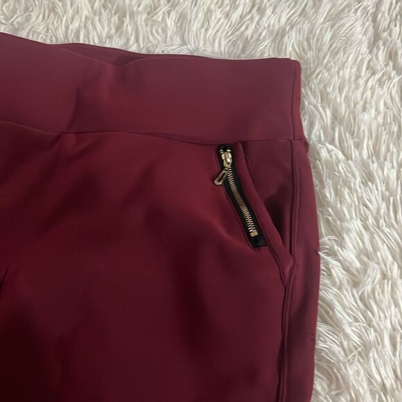 Burgundy Dress Stretchy Pants - Picture 2 of 4